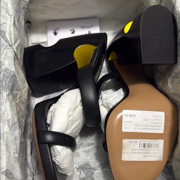 Off-White Black Strappy Heels - Picture 3 of 9